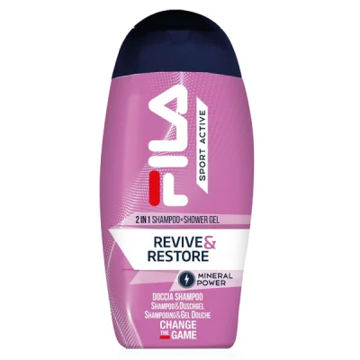 FILA SPORT ACTIVE 2 IN 1 SHAMPOO & SHOWER GEL 250ml REVIVE & RESTORE