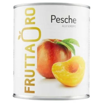 Frutta Oro Pesche Sciroppate Latta Ml.850