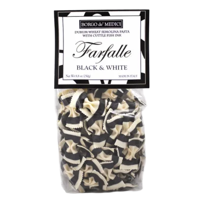 Borgo de' Medici - Organic Black And White Bow Tie Pasta - Farfalle Bianco Nero 250g - AS03882