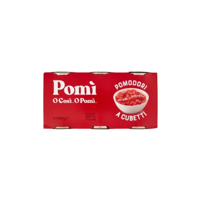 Pomì 3x400gr Pulp Cubes Tin