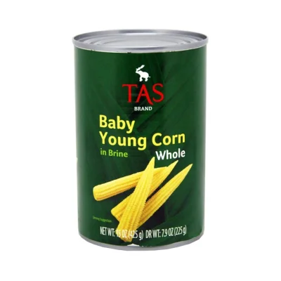 TAS baby young whole corn in brine 425g