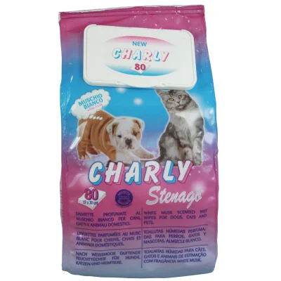Charly wipes for pets 80 u. Pop-up.