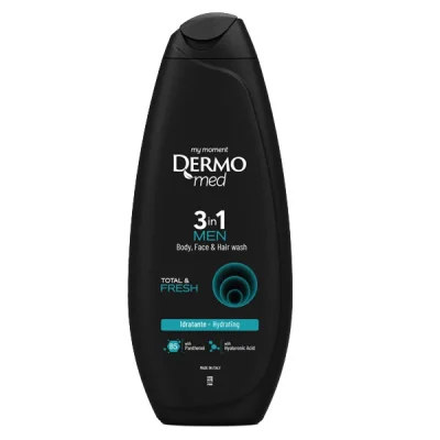 DERMOMED SHOWER GEL MEN 3in1 450ml TOTAL FRESH