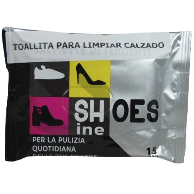 Shoes shine wipes for clean the shoes. 15 u.
