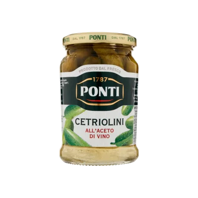 Ponti Gherkins 290gr in Wine Vinegar