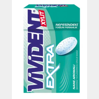 Vivident Extra Mint Flavored Gum  21 gr