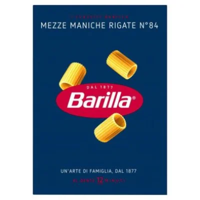 Barilla Mezze Maniche Rigate N°84 Gr.500