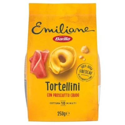 Barilla Emiliane Tortellini all'Uovo con Prosciutto Crudo Gr.250