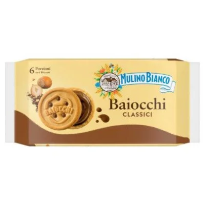 Mulino Bianco Baiocchi Biscotti con Crema alla Nocciola Pz.6 Gr.336