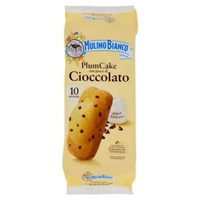 Mulino Bianco Plumcake con Yogurt Italiano e Gocce di Cioccolato Pz.10 Gr.350
