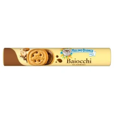Mulino Bianco Baiocchi Biscotti con Crema alla Nocciola Tubo Gr.168