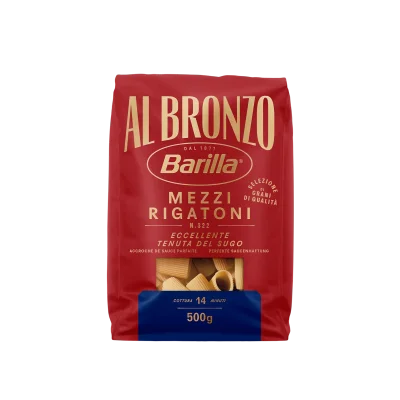 Barilla PASTA ALBRONZO 500G MEZZI RIGATONI N.322 /16