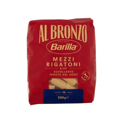 Barilla Pasta Bronzo N°322 Mezzi Rigatoni 500gr