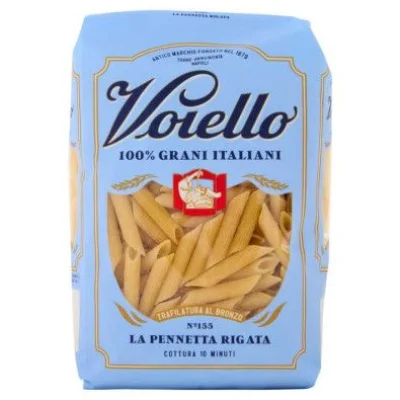 Voiello La Penna Zito Rigata N°155 Pasta Trafilata al Bronzo di Grano Aureo 100% Italiano Gr.500