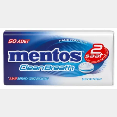 Mentos 2 Hours Clean Breath Metal Candy with Mint  35 gr