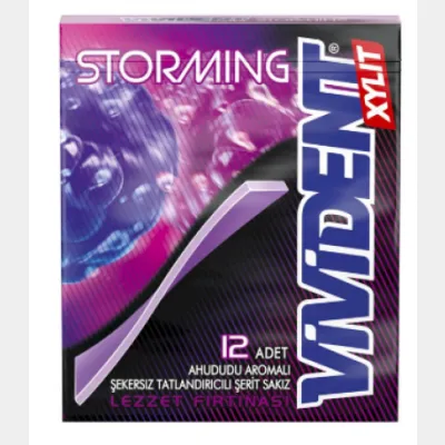 Vivident Storming Raspberry Flavored Gum  33 gr