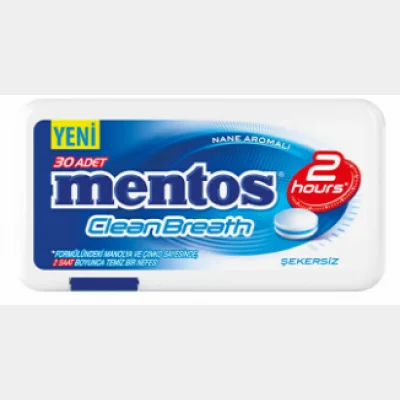 Mentos 2 Hours Clean Breath Plastic Dispenser Mint Candy  21 gr