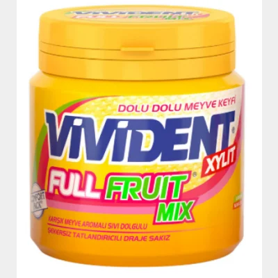 Vivident Full Fruit Mix Fruit Gum  90 gr
