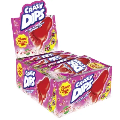 Chupa Chups Crazy Dips Strawberry 24x14g