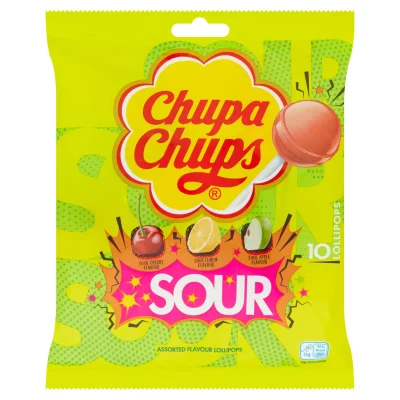 Chupa Chups Sour Lollipops 120g