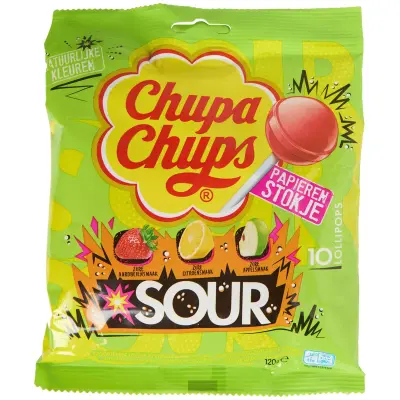 Chupa Chups Sour Lollipop 120gr