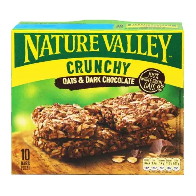 NATURE VALLEY Crunchy bars oats & dark chocolate 5X42g