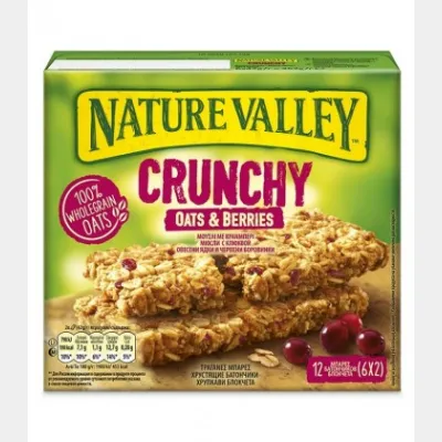 NATURE VALLEY MUESLI BARS WITH CRANBERRIES 252gr (42gr)