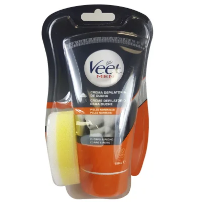 Veet depilatory shower cream 150 ml. Men body and chest normal skin.