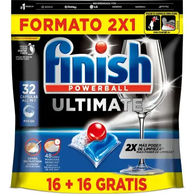 Finish Dishwasher Powerball Ultimate All In One 16+16