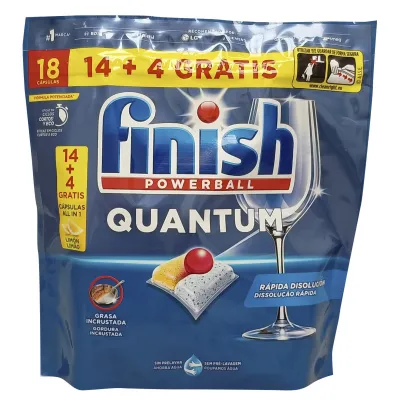 Finish dishwasher powerball 14+4 u. All in one quantum lemon.