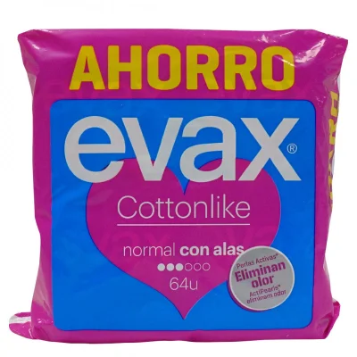Evax sanitary 64 u. Cottonlike normal with wings.