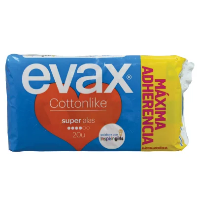 Evax sanitary 20 u. Cottonlike super with wings.