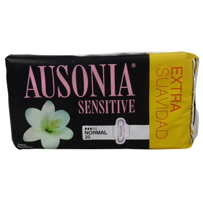 Ausonia sanitary 20 u. Sensitive normal with wings.