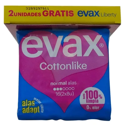 Evax saniray 16 u. Cottonlike normal con alas. +2 u. Liberty free.