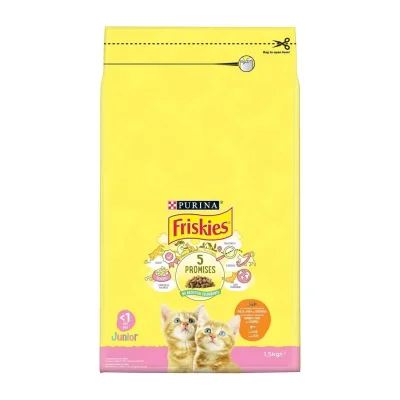 Friskies Purina Friskies Junior Cat Food Chicken, Turkey, Milk & Vegetables 6x1.5kg