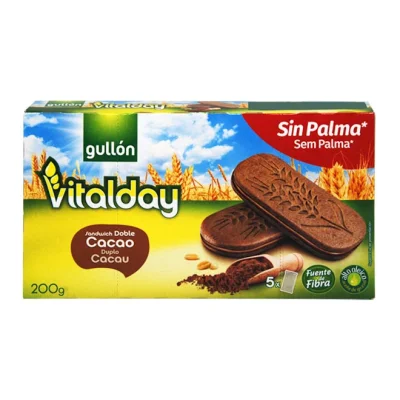 GULLON Vitalday sandwich oat cocoa biscuits 5 x 40g - cocoa filling