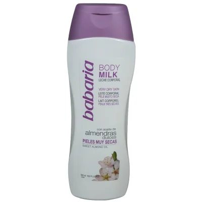 Babaria body milk 500 ml. Sweet almond oil.