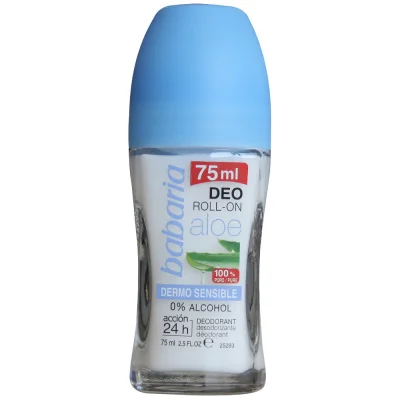 Babaria deodorant roll-on crystal 75 ml. Dermo sensitive aloe.