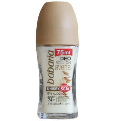Babaria deodorant roll-on crystal 75 ml. Unisex avena.