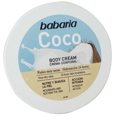 Babaria body cream 400 ml. Coconut dry skin.
