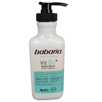 Babaria body milk 500 ml. Vitamin B3.