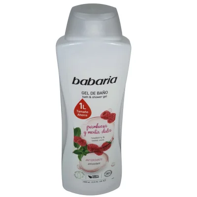 Babaria shower gel. Raspberry & sweet mint 1 l.