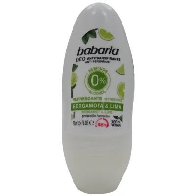 Babaria deodorant roll-on 70 ml. Bergamot & lime.