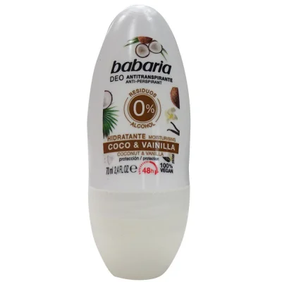 Babaria deodorant roll-on 70 ml. Coconut & vanilla.