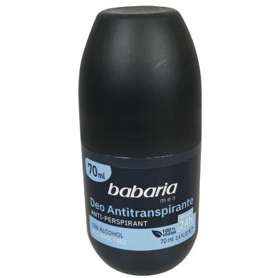 Babaria roll-on deodorant 70 ml. For men without alcohol.