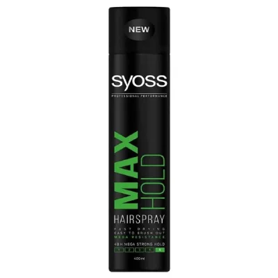 SYOSS HAIR SPRAY 400ml No 5 MAX HOLD GREEN