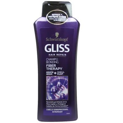 Gliss shampoo 400 ml. Fiber therapy damaged hair.
