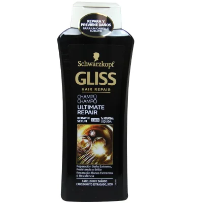 Gliss shampoo 400 ml. Ultimate repair very damaged hair.