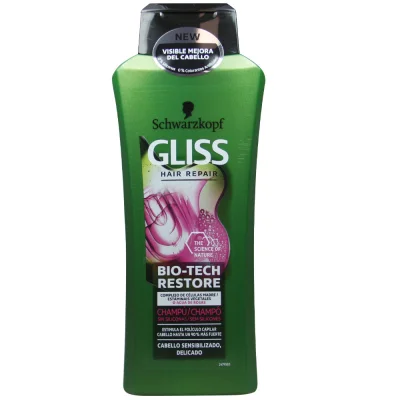 Gliss shampoo 400 ml. Bio-tech restore delicate hair.