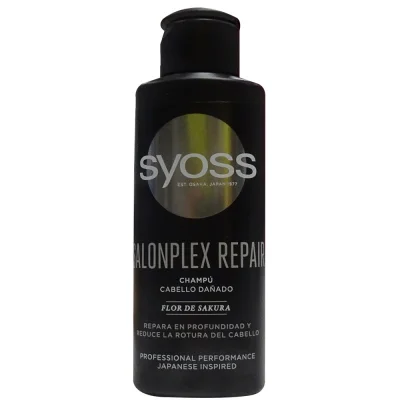 Syoss shampoo 100 ml. Salonplex repair sakura flower.